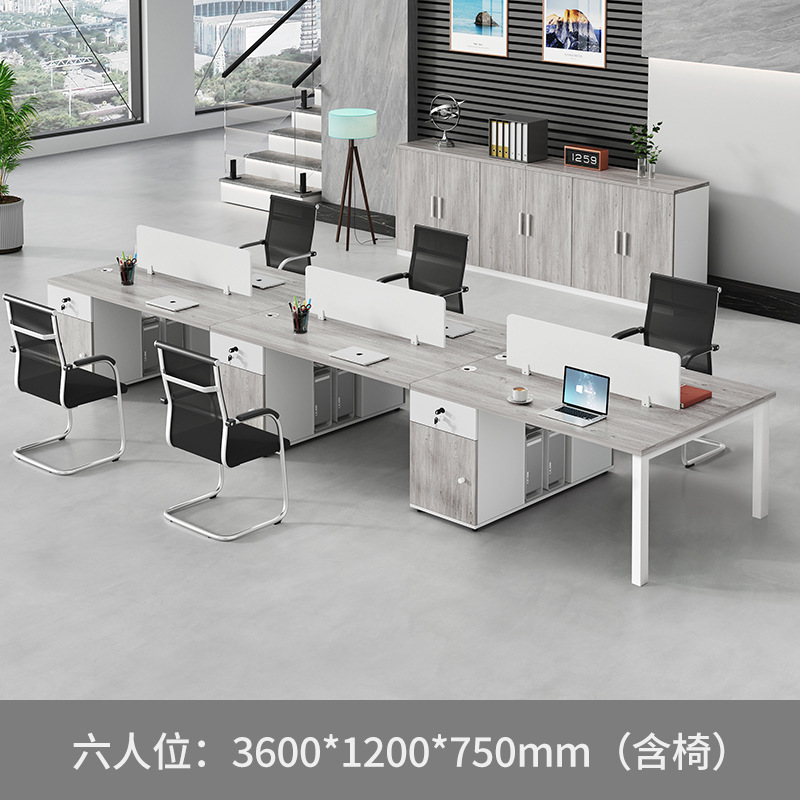 Silla para seis personas con gabinete