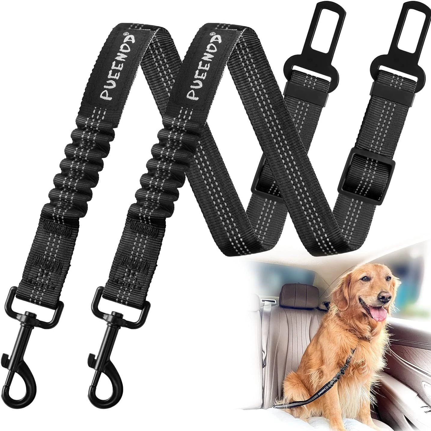 Ремень безопасности для собак в машине, удлинитель для заднего сиденья, выдвижной поводок для животных, ремень безопасности