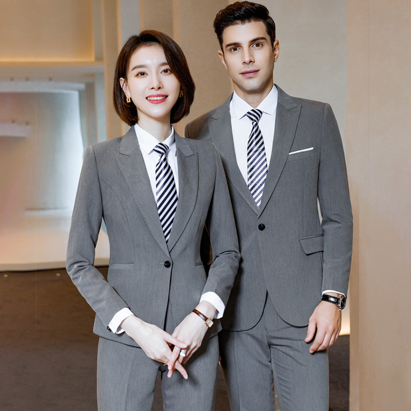 Men's and Women's Elastic Business Suits, High-End Suits for Sales Departments, Formal Attire, Interview Attire, Workwear, Stylish Business Suits, Work Uniforms for Autumn Men's and Women's Elastic Business Suits, High-End Suits for Sales Departments, Formal Attire, Interview Attire, Workwear, Stylish Business Suits, Work Uniforms for Autumn