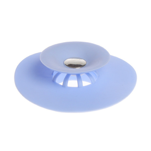Kitchen anti-odor floor drain closed silicone bounce floor drain bathroom anti-blocking plastic push-type sink flying saucer floor drain cover
