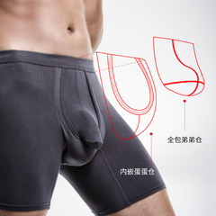 Men's extended sports underwear men's bullet style separated four-corner anti-wear leg large size breathable running boxer fat guy pants