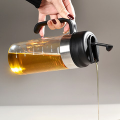 Customized Foreign Trade Glass Oil Bottle with Automatic Open/Close, Kitchen Oil Control, Gravity Sensing, Oil Leakage Prevention, Glass Seasoning Oil Bottle