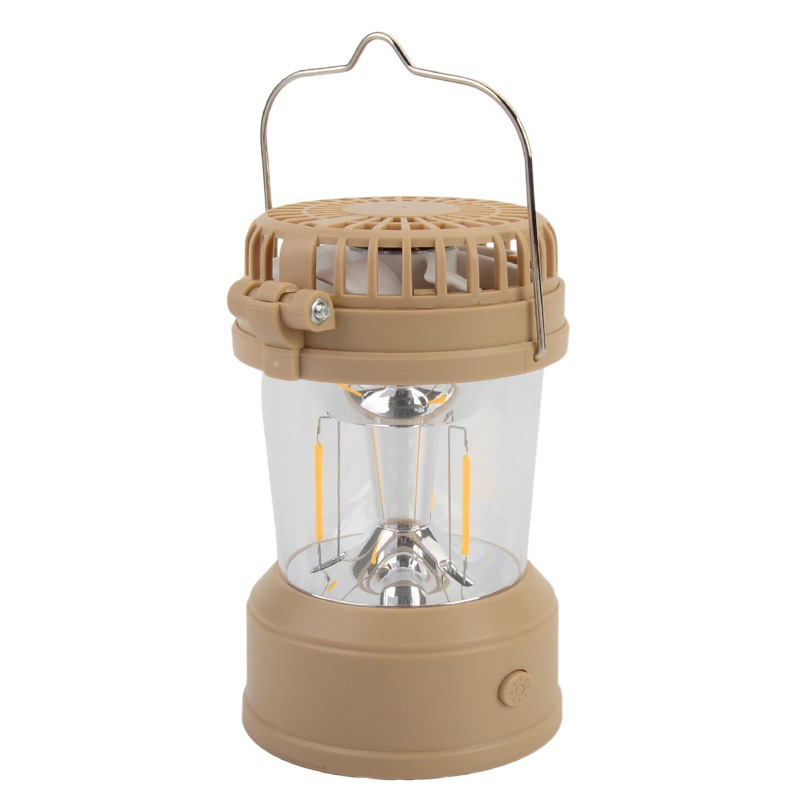 Nuevo ventilador de campamento transfronterizo de verano lámpara de mano escenario colorido lámpara de caballo ventilador lámpara de caballo lámpara de campamento lámpara de tienda