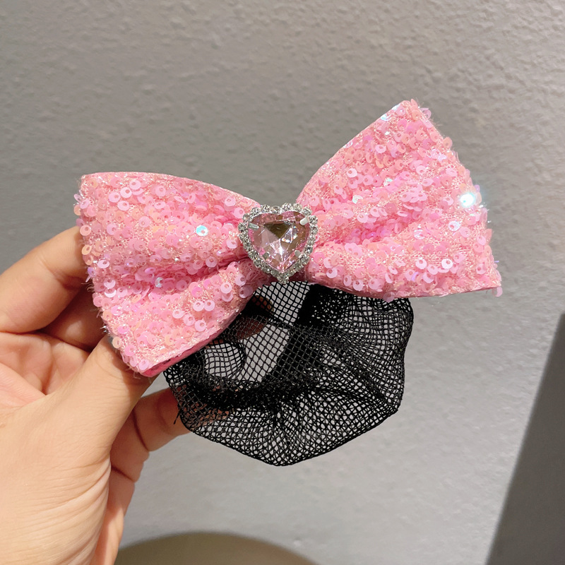 Clip de resorte para niños arco rosa clip de cabello para niñas bailar disco de cabello artefacto bola bolsillo de cabello accesorios para el cabello