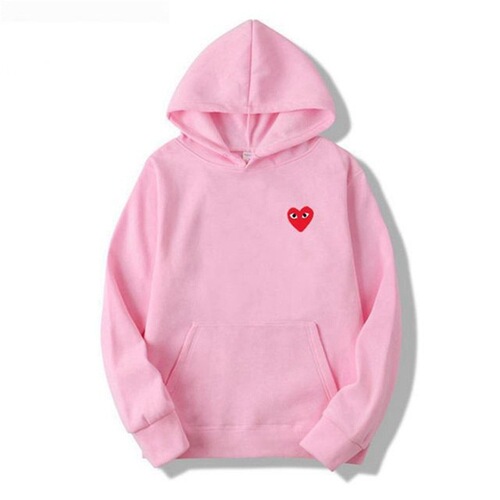 New Love Brand Couple Hooded Sweatshirts, Unisex Fashionable Winter Thicken Outerwear with Heart Print, Large Size Men's Hooded Sweatshirt