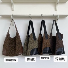 多果女包 时尚豹纹托特包女2025秋冬新款甜酷辣妹小众手提单肩包