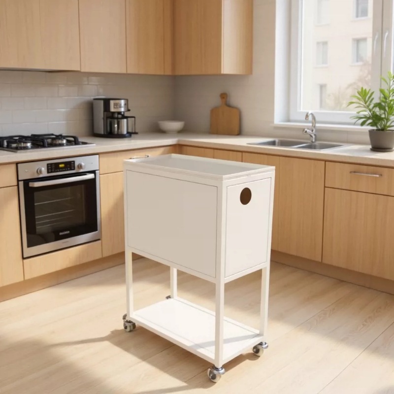 Multifunctional Wet Wipes Holder with Pu Casters, Portable Storage Cart for Wet Wipes Machines