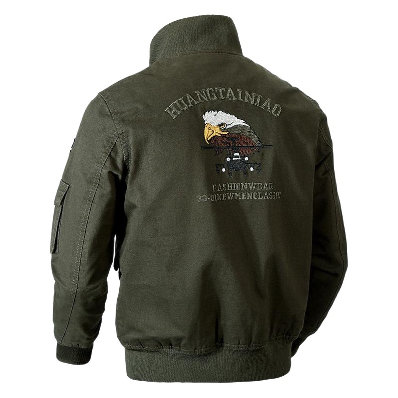 Transfronterizo AliExpress Amazon primavera y otoño chaqueta casual de los hombres de la Fuerza Aérea Uno eBay deseo ejército ropa de trabajo chaqueta de los hombres