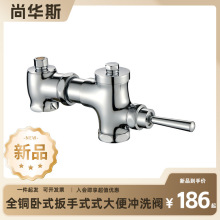 大便冲水阀全铜卧式可伸缩蹲便厕所脚踏延时阀手板式冲水手动自闭