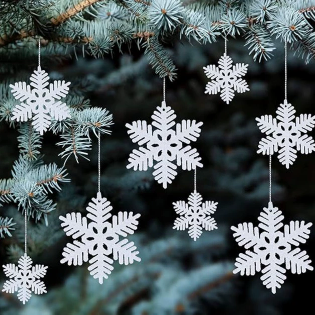 30 шт. Висячие снежинки декоративные украшения 3D снежинки для новогодней комнаты зимняя сказочная вечеринка украшения