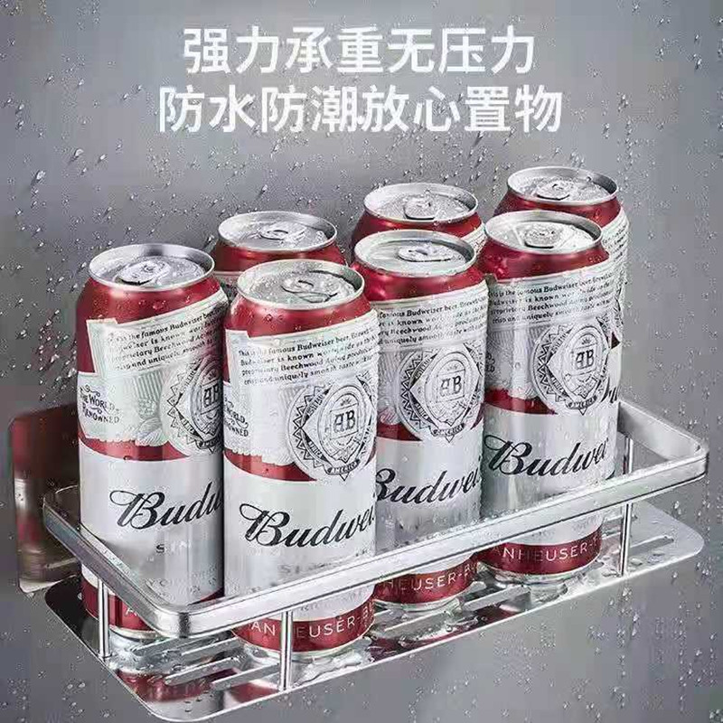 Organizador de almacenamiento para baño de aleación de aluminio, estante de pared con gancho para cocina para paños de limpieza, drenaje de agua, estante de ángulo recto montado en la pared, engrosado