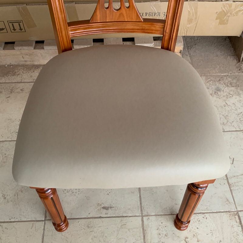 Simple solid wood dining chair Hotel antique backrest chair…