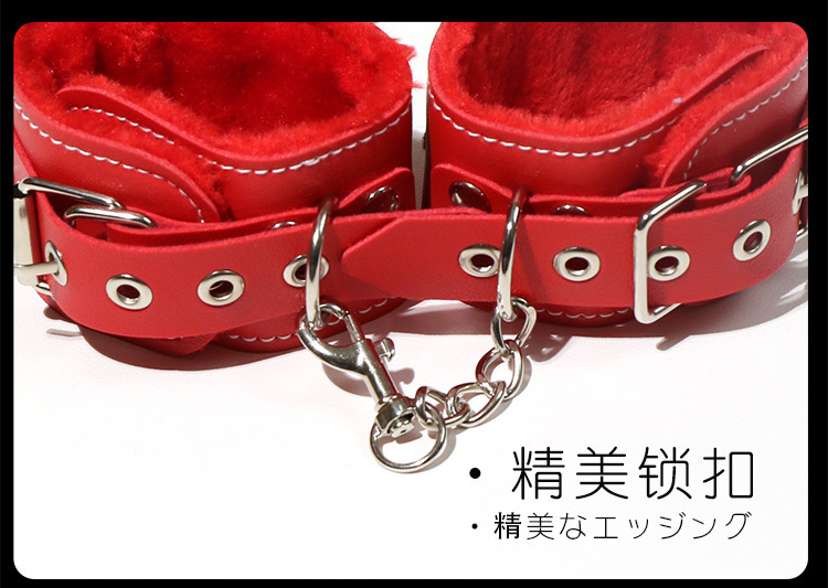 Jiuai SM Stewardess Plush Leather 8-Piece Bondage Set with Bed Straps — detail image 13