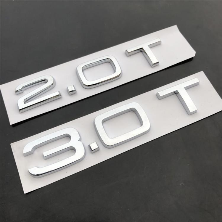 Audi original 1.8T 2.0T 2.4 2.8 3.0T 4.2 A4L A6L Q5 car emblem, displacement badge, and tail badge
