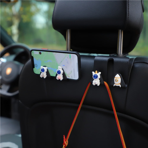 Car hook Cartoon double-headed chair back car hook Creative multifunctional storage and decoration car supplies collection