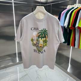 Casablanca美式潮牌网拍短袖男士情侣ins夏季超火T恤女上衣短袖
