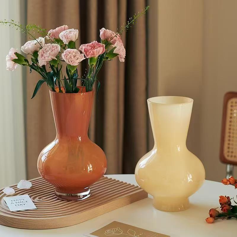 Decoración creativa de suelo sala de estar gran vaso de vidrio ligero de lujo nórdico vertical decoración de vasos de flores hidropónicas