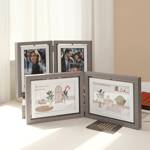 Creative Double-sided Rotating Photo Frame 6-inch 7-inch Bedroom Table Couple Photo Memorial Birthday Gift Table Ornaments