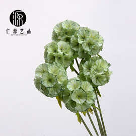 工厂直销 仿真花蓝盆花种子风车果假花 森系婚庆花艺装饰花束插花