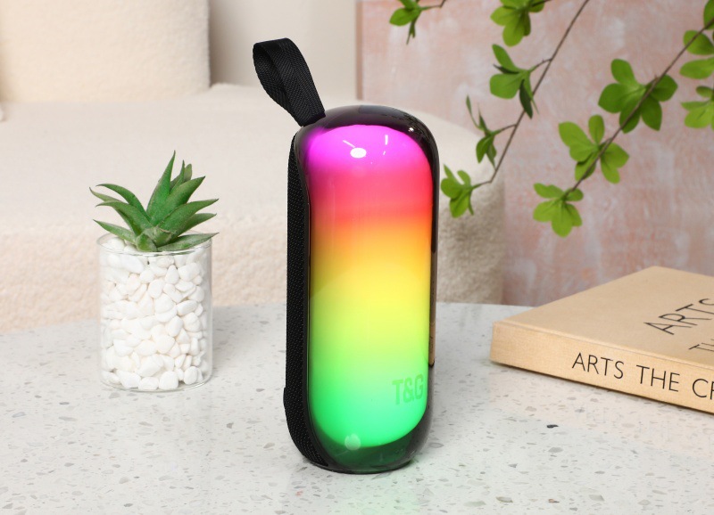 Transfronterizo nuevo TG448 altavoz Bluetooth RGB luz de atmósfera portátil pequeño subwoofer tarjeta de audio Bluetooth