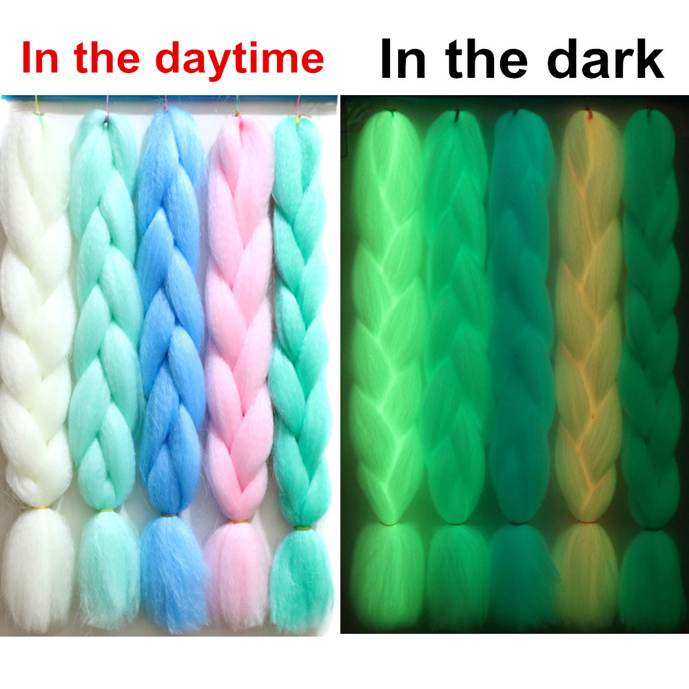 Luminoso trenza grande extensión del pelo color luminoso trenza cola de caballo trenza sucia peluca mujer brillante trenzas