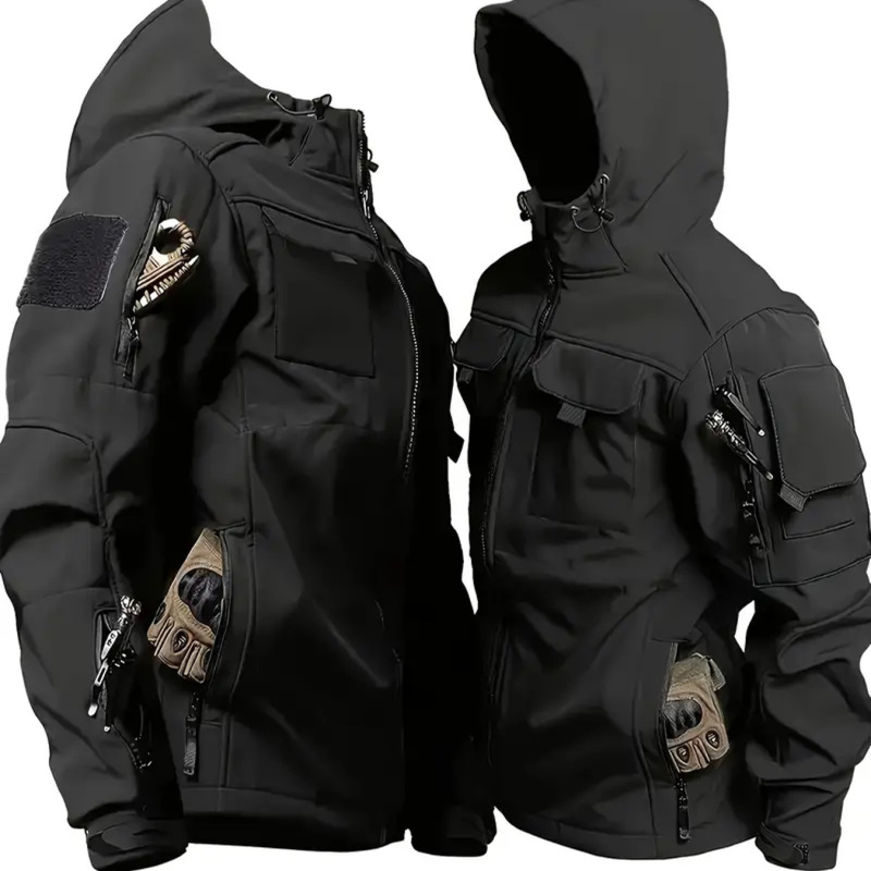 Cross-Border Foreign Trade Specializes in American-Style Tactical Three-Proof Functional Fleece-Lined Jackets for Men, Softshell Waterproof Windproof Warm Jackets
