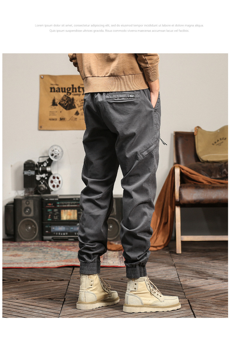 Men's Clothes Cargo Casual Pants Men's Autumn And Winter Fashion Brand Handsome Bundle Feet Multi-pocket Long Pants Men's Pants Wholesale_viptrois.com