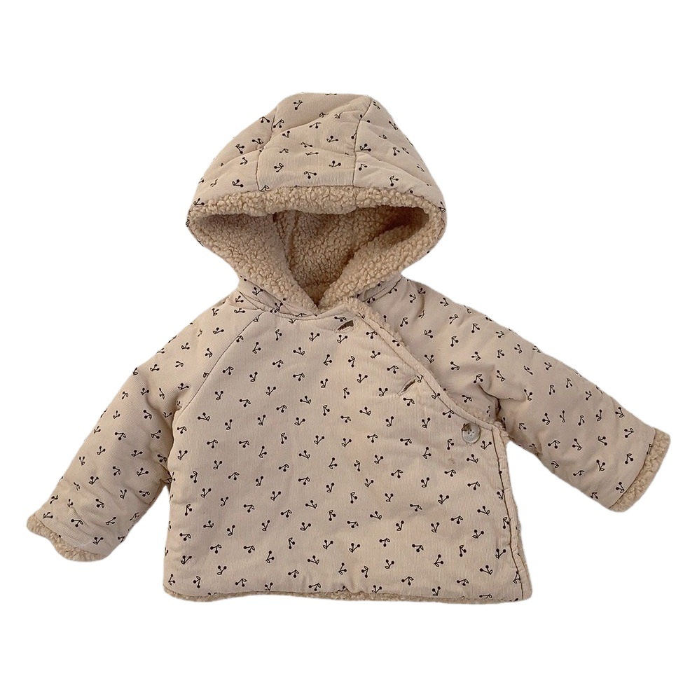 Abrigo de algodón de invierno para niños Abrigo de lana de cordero engrosado Abrigo de invierno para bebés Abrigo de algodón con forro polar para niñas
