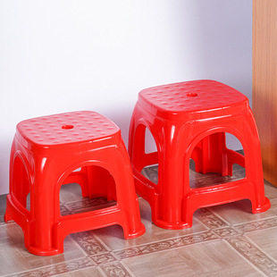 Household plastic small stool. Thickened children's low stool. Red small stool. Living room Adult Small chair wholesale.