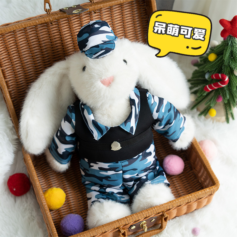 Conejo de policía de tráfico, conejo de policía, juguetes de peluche, muñecas de peluche lindas, regalo de cumpleaños para amigos.
