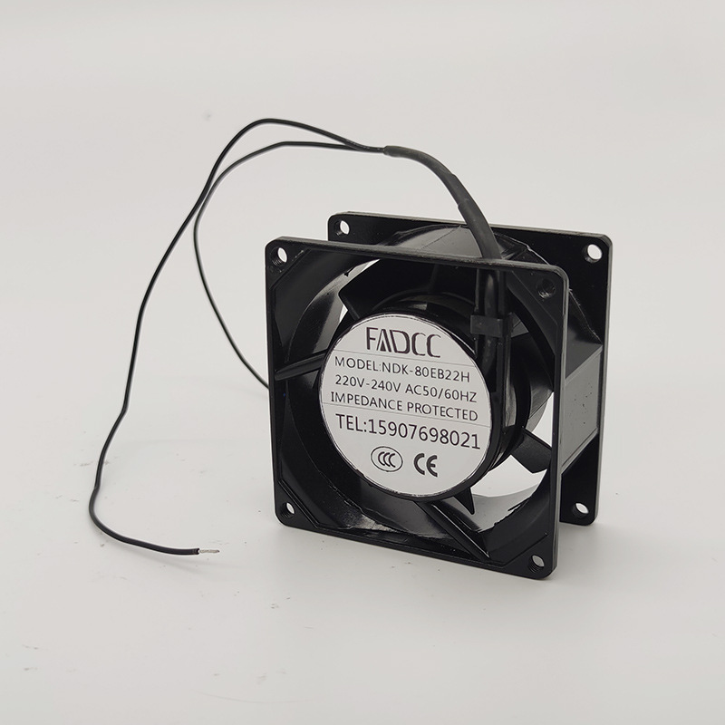AC AC Fringe Axis 8038 Industrial Verculator Metal Iron Leaf Thermal Cabinet Tank Rolling Dropdium Settled Fan 3