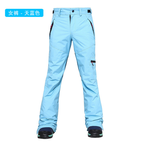 Women's Men's Snowboard Ski Pants Slim Fit Waterproof Windproof Warm Snow Pants Dual-Surface Ski Suit