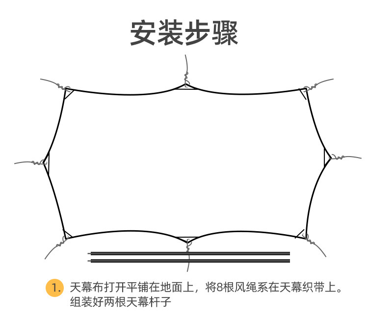 Outdoor Camping Site Leisure Butterfly-Shaped Canopy Park Sunshade Tent Camping Vinyl Rainproof Tent Rain Shelter