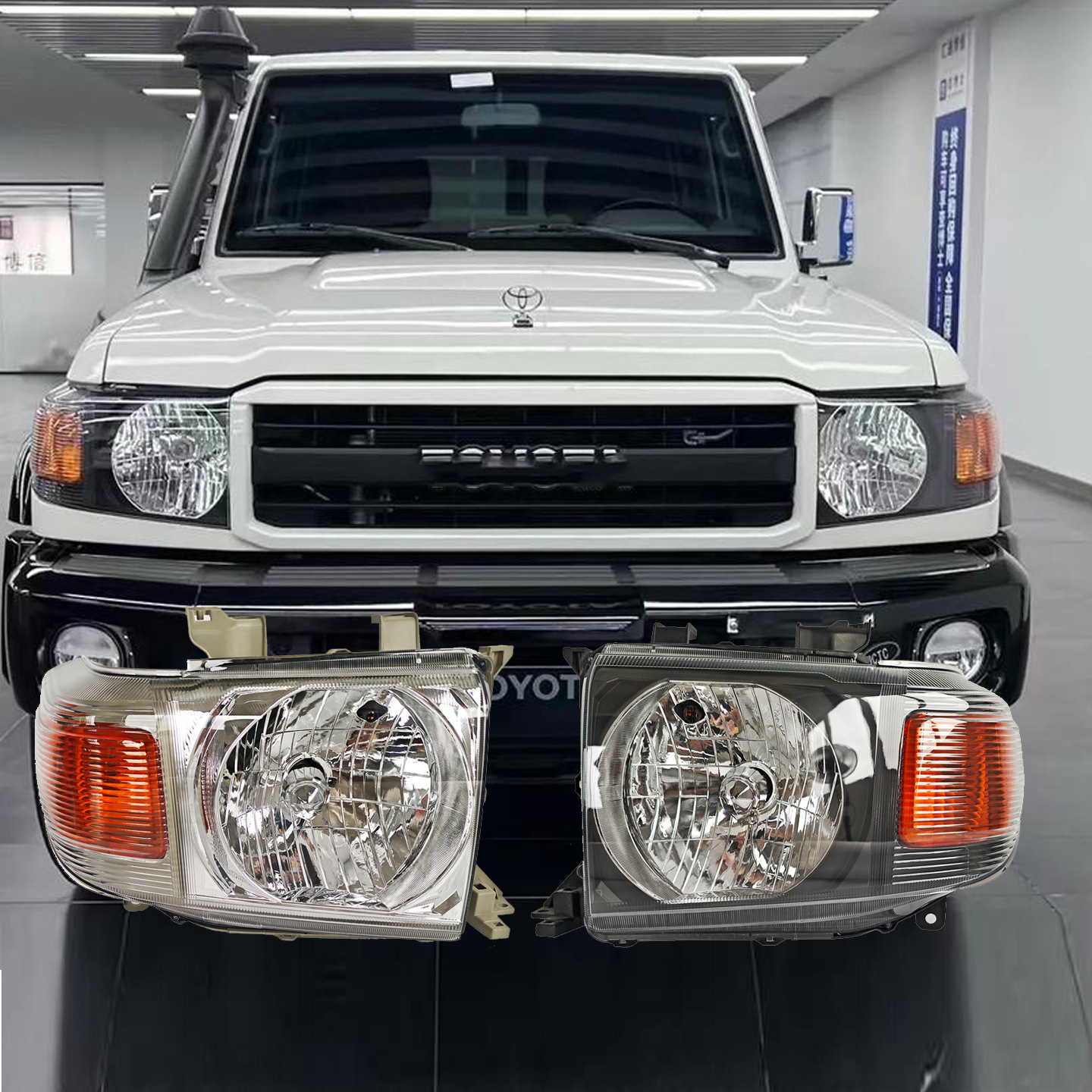 Suitable for Cruiser Toyota Lc Series Headlight Assembly Lc7971 Old Model 787570 Front Lighting Accessories