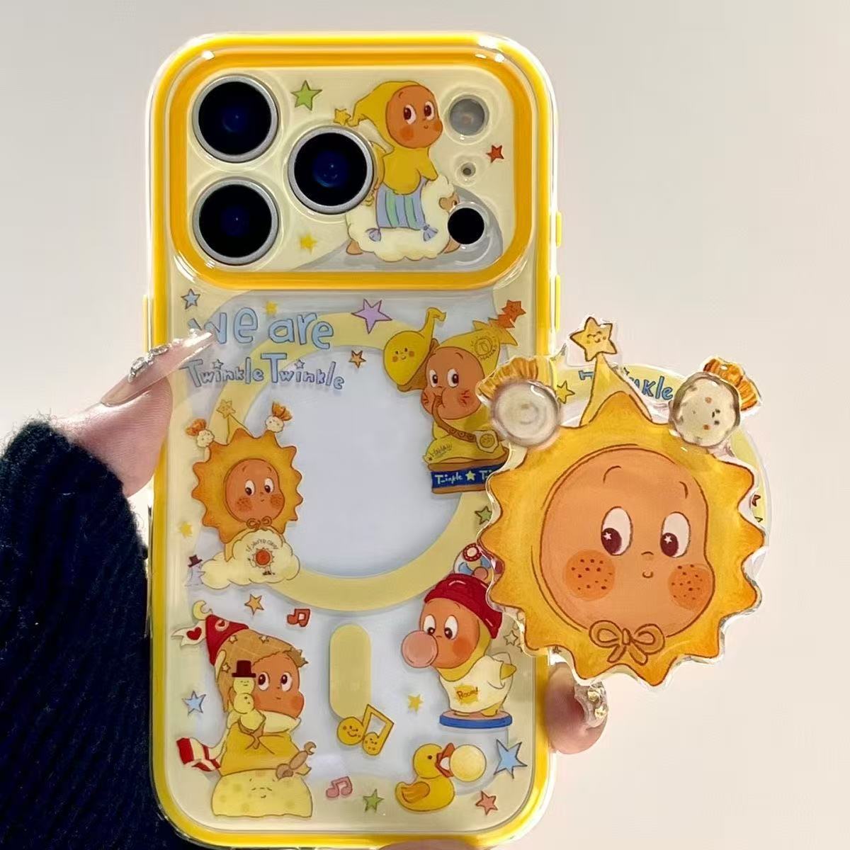 Sun Star Man Is Suitable for Iphone17Air Mobile Phone Case Apple 16/15/14 All-Inclusive Xs/Xr Transparent 8P