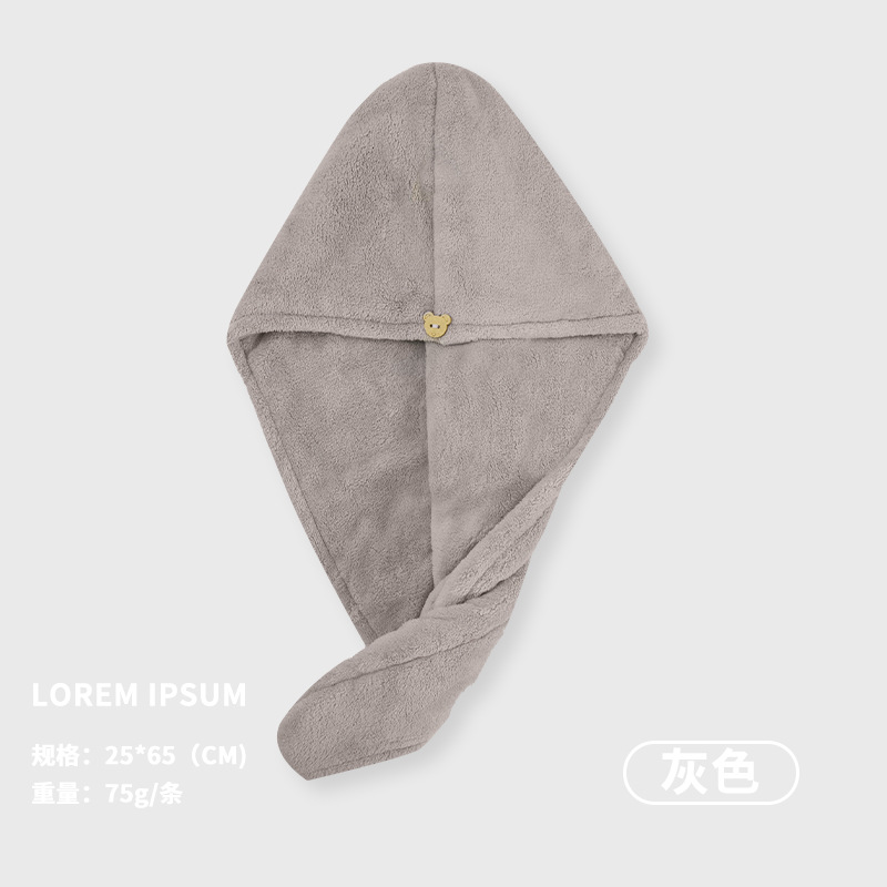 Coral fleece sombrero de secado de pelo de las mujeres de doble capa fuerte absorbente de secado rápido engrosada extra grande hogar nuevo gorro de ducha pañuelo toalla