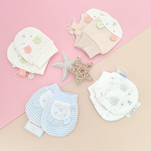 独立包装跨境新款宝宝用品卡通婴儿手套新生儿防抓脸棉质防护手套