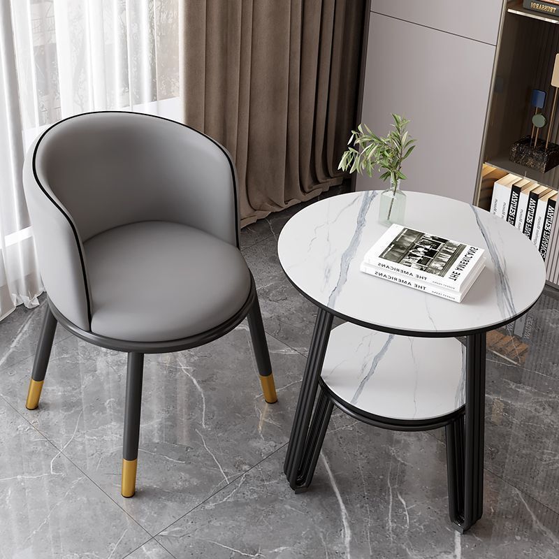 Internet-Famous Balcony Leisure Chair, Small Round Table, Small Tea-Drinking Table, Hotel Reception and Negotiation Table and Chair Set