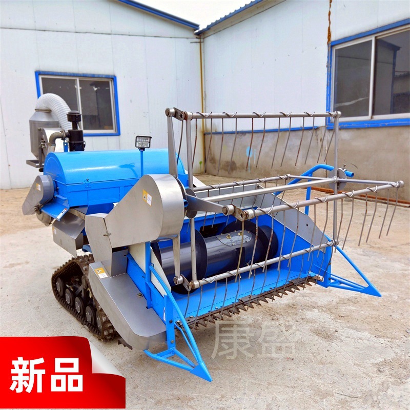 山区小型手扶水稻小麦收割机 水旱两用割麦收稻谷机全自动