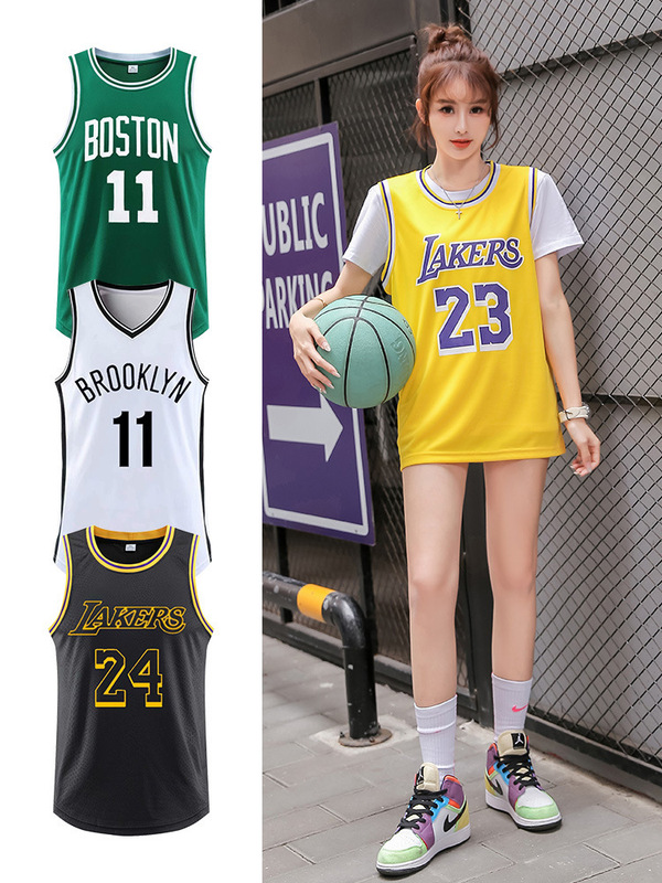 Cross-Border Curry Jersey No. 30 Fake Two-Piece Vest Irving Short-Sleeved Basketball Uniform Men's and Women's T-Shirt 24 Kobe James