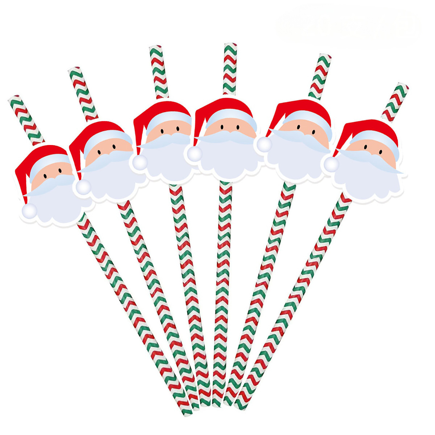 Papá Noel Papá Noel muñeco de nieve fiesta decoración postre pastel cóctel bebida paja image 23