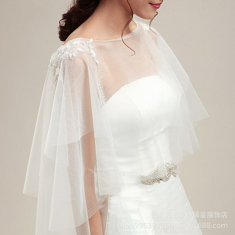 Thin summer cloak for bride