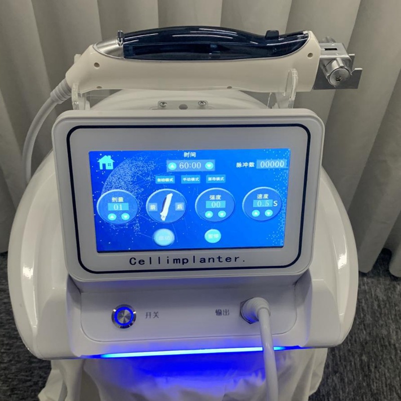 Nuevo instrumento de plantación de células de cinco generaciones salón de belleza portátil Facial Hidratante Esencia exosoma agua luz instrumento de importación