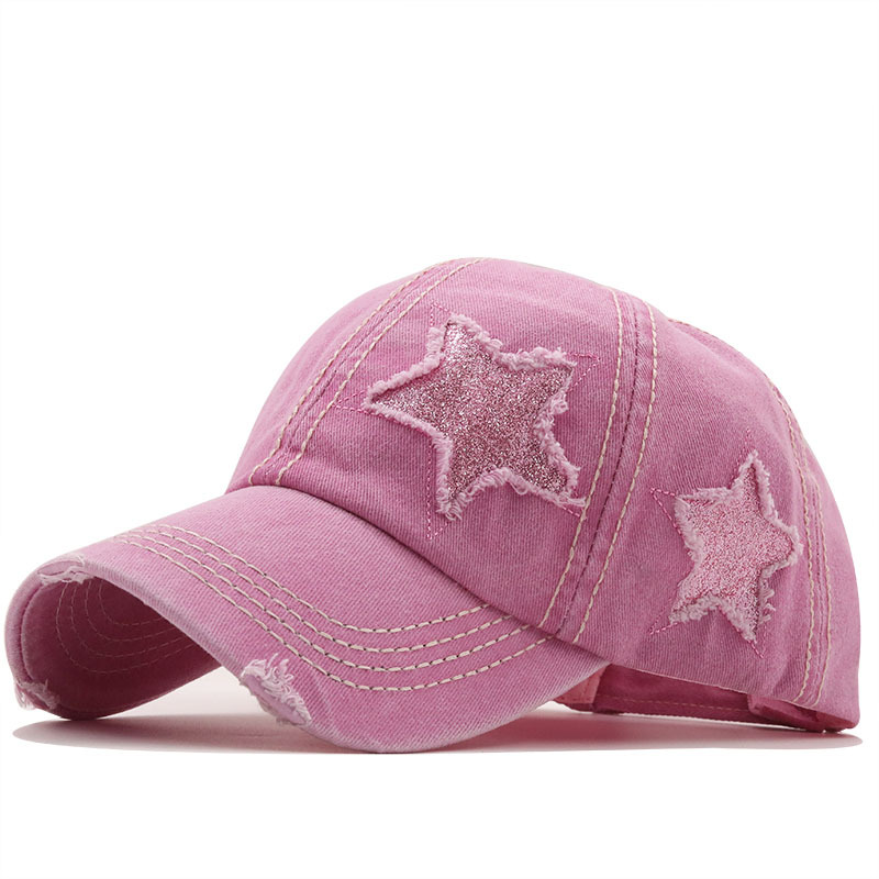 Wholesale Accessories Broken Hole Five-pointed Star Baseball Cap Nihaojewelry display picture 4