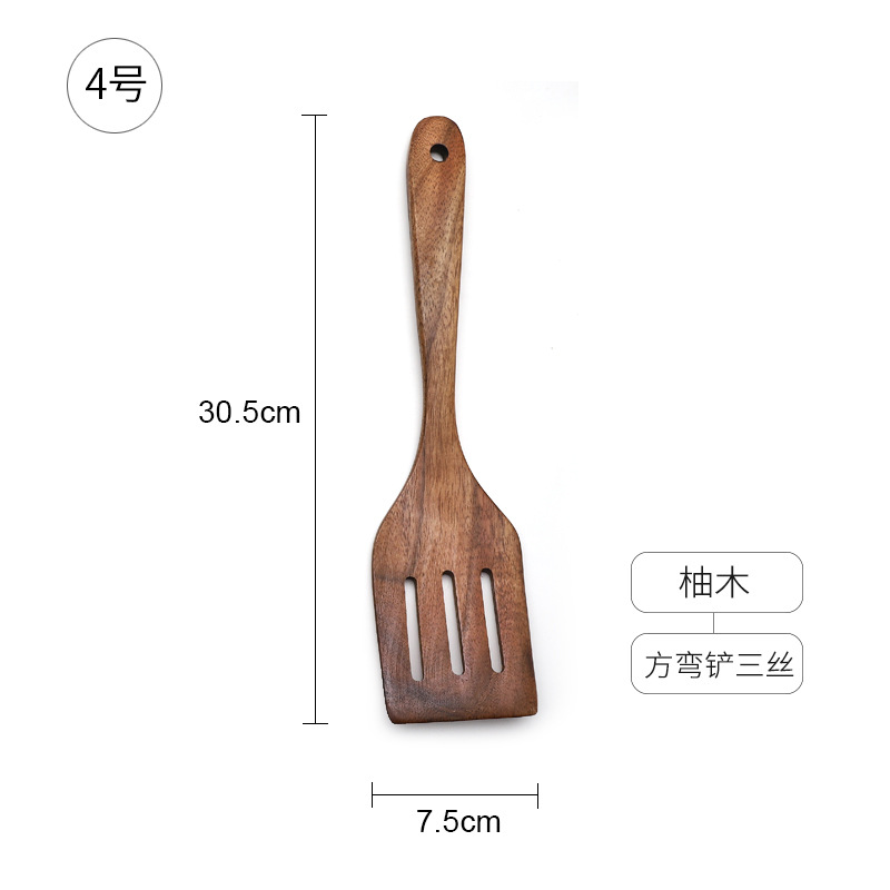 No. 4 티크 스퀘어 벤딩 삽 3 개 실크 30.5*7.5cm