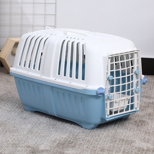 Small Pet Travel Carrier, Portable and Breathable Plastic Pet Carrier for Cats, Detachable Handheld Aviation Pet Bag