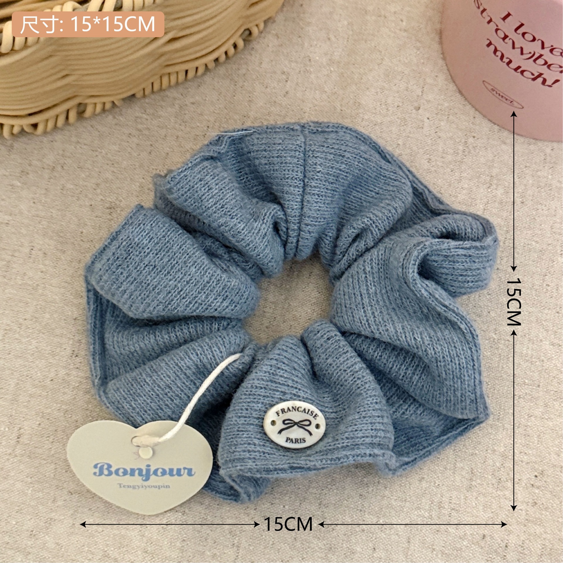 Verano refrescante bowknot encaje intestino grueso anillo para el cabello niña estilo pastoral sentido de alta calidad bola grande cuerda para el cabello