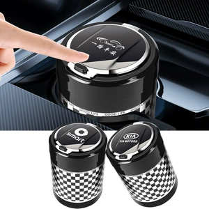 Car Supplies Ashtray with Cover, Creative and Personalized Multi-Functional Universal Car Ashtray, Car Ashtray