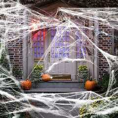 ハロウィーン装飾道具クモの巣クモの巣クモの巣プラスチック小クモパーティーアレンジクロスボーダー