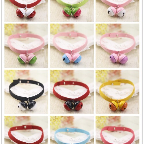 Cat Bell Collar Accessory Handmade Macaron Pet Bells Dog Necklace Dog Collar Pet Supplies